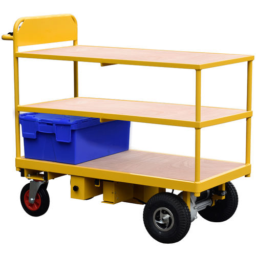 Carretilla de almacenamiento - HI-POW-3TT-1260 - Handle-iT Ltd - de acero / 3 niveles / eléctrica
