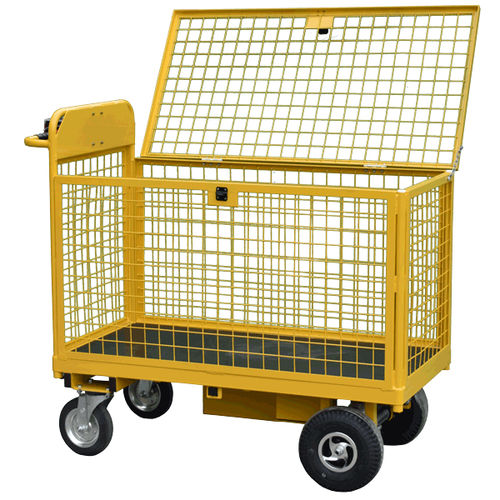 Carretilla de transporte - HI-POW-FSC-1260 - Handle-iT Ltd - de acero / con rejilla galvanizada / eléctrica