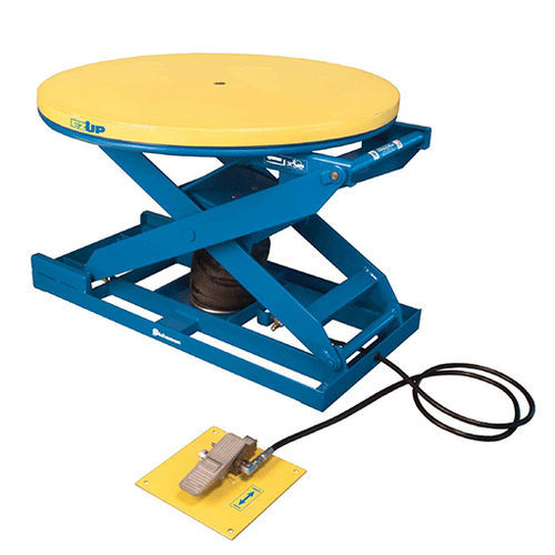 Mesa elevadora neumática - EZ UP EZU series - Bishamon - de tijera / estacionaria / giratoria