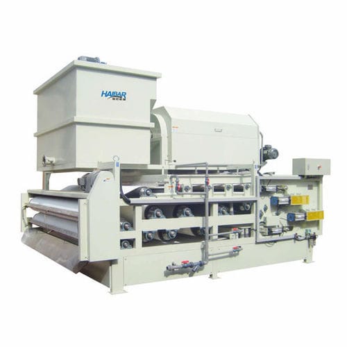 Filtro-prensa de banda - HTE series - Shanghai Haibar Mechanical Engineering Co.,Ltd - rotativa / para el tratamiento de fangos