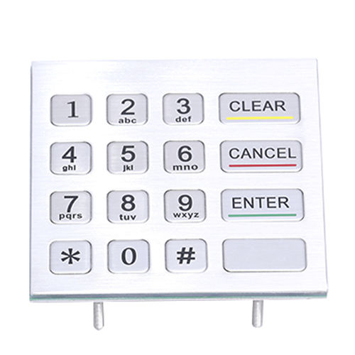 Teclado numérico 16 teclas - CT-KPS04-16-TM - NingBo ChenTe electronics Technologies Co.,Ltd - empotrable / de acero inoxidable / IP65