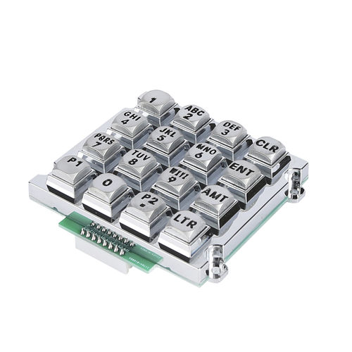 Teclado numérico 16 teclas - CT-KPZ02-16-RM - NingBo ChenTe electronics Technologies Co.,Ltd - empotrable / de zinc moldeado a presión / IP65