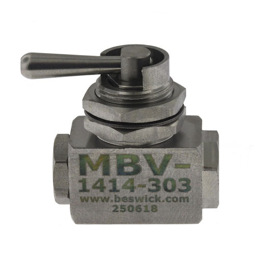 Válvula de bola - MBV-1414-303-. - Beswick Engineering Co, Inc. - manual / de cierre / para agua