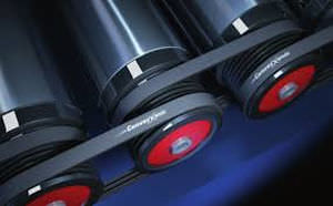 Transportador de banda - ConveyXonic™, Poly-V® - Dura-Belt - de rodillos / horizontal / de transporte