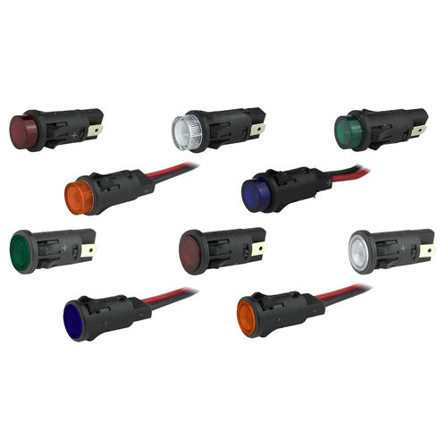 Indicador luminoso permanente - P8 series - Visual Communications Company - LED / montado en panel / enchufable