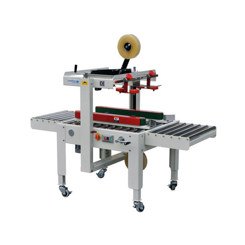 Precintadora de cartón de doble solapa - FXJ5050I  - ZHEJIANG BROTHER PACKING MACHINERY CO.,LTD - cinta adhesiva