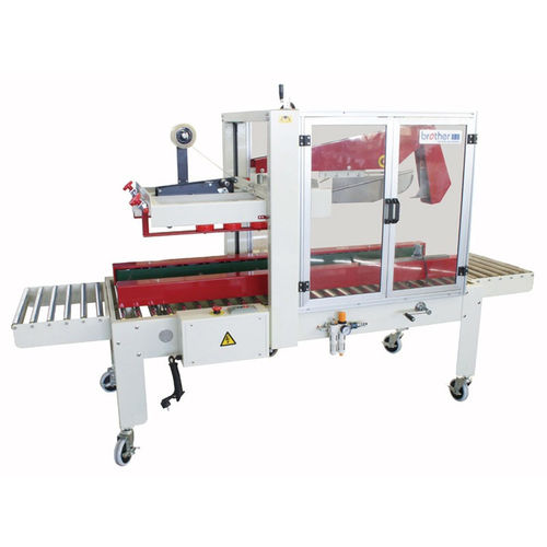 Precintadora de cartón de doble solapa - FX-AT5050  - ZHEJIANG BROTHER PACKING MACHINERY CO.,LTD - cinta adhesiva / automática