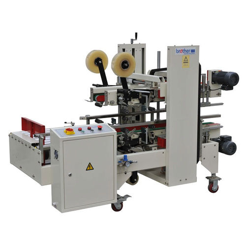 Precintadora de cartón de doble solapa - AS723  - ZHEJIANG BROTHER PACKING MACHINERY CO.,LTD - cinta adhesiva