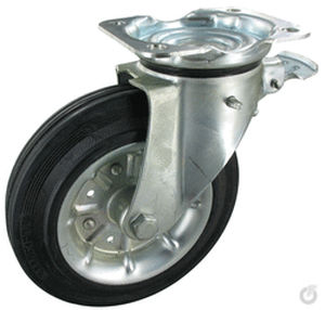 Ruedecilla giratoria - GRB NL 4/200/50R-FSR - Rollentechnik vom Stein GmbH - con vástago / de acero / de caucho