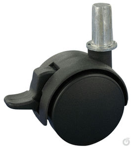 Ruedecilla giratoria - KRN DRK 0/2X35/13 - Rollentechnik vom Stein GmbH - con vástago / doble / de acero