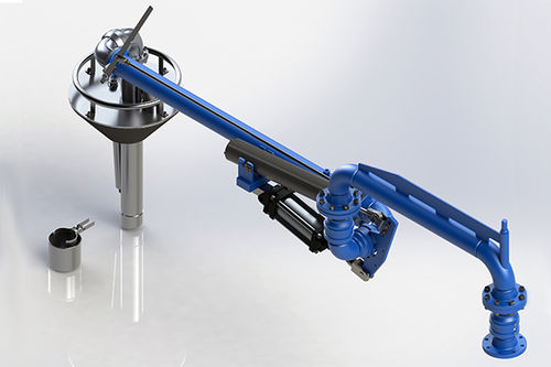Brazo de carga para el transporte de fluidos - LA130V series - Zipfluid srl - carga por arriba