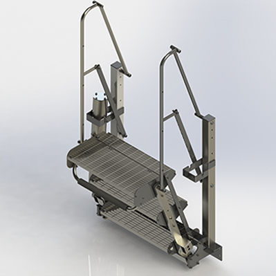 Escalera fija recta - Zipfluid srl - metálica / para tanque