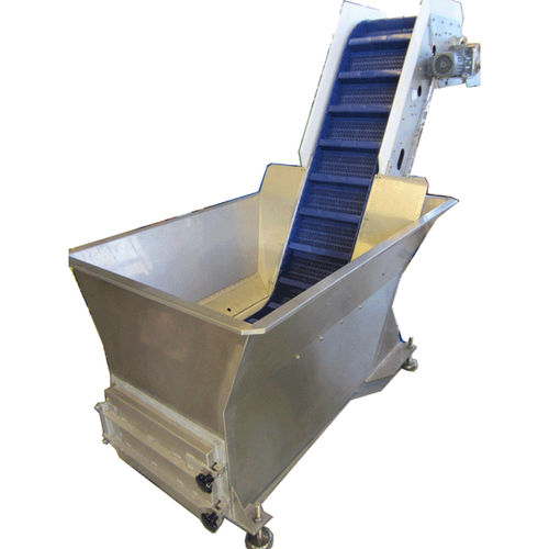 Tolva elevadora - VMK52 - VMK Fish Machinery - para pescado / para unidades de alimentación / con transportador de cinta