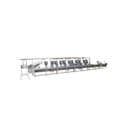 Línea de embalaje para la industria alimentaria - B.S. SRL - para productos alimentarios / en barquilla / semiautomática