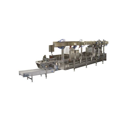 Línea de llenado de barquillas - B.S. SRL - para productos alimentarios / controlada por PLC