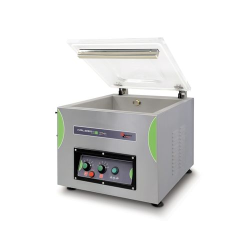Máquina de acondicionamiento de vacío - SLAM 270 - MINERVA OMEGA GROUP S.R.L. - de mesa / con de film termorretráctil con barra de soldadura