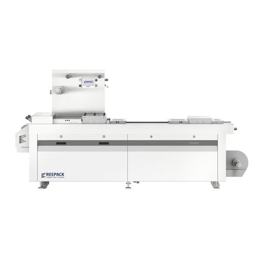 Termoformadora de film plástico - REEFORM E series - Reepack S.r.l. Soc. Unip. - para embalajes de productos alimentarios / automática / compacta