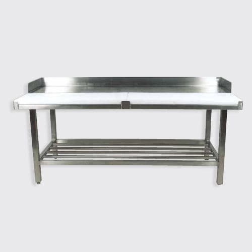 Mesa de trabajo de acero inoxidable - 100.120 series - Eberhardt GmbH - para la industria agroalimentaria
