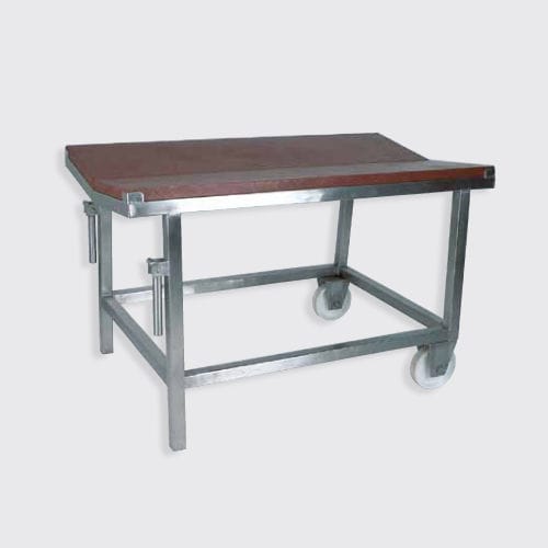 Mesa de trabajo de acero inoxidable - 100.230 series - Eberhardt GmbH - para la industria agroalimentaria