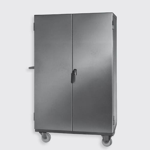 Armario de almacenamiento - 100.42, 100.43 series - Eberhardt GmbH - con ruedas / de puertas batientes / de acero inoxidable