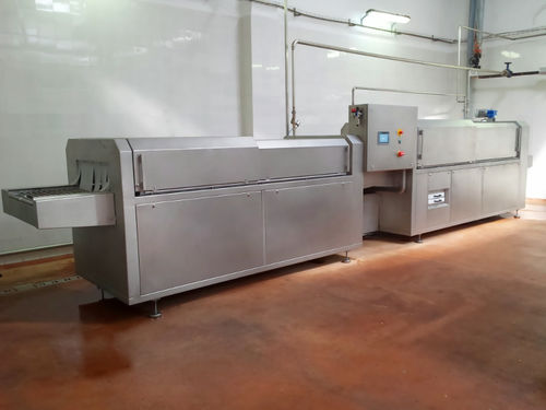 Lavadora agroalimentaria de cepillo - FIBOSA - de queso / automática / con transportador de cinta