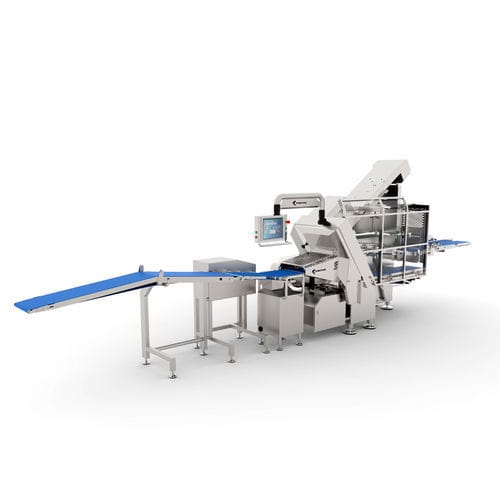 Porcionadora de queso automática - FIBOSA - horizontal / con transportador