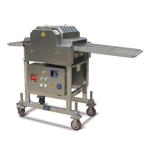 Cubicadora para carne - YHJ600  - Hiwell Machinery Co., Ltd. - de acero inoxidable / con transportador / con ablandador