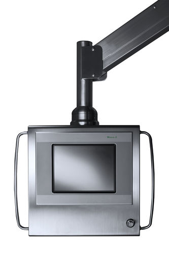 Sistema de brazo de soporte para pantalla plana - EKO - Irinox S.p.A. - de acero inoxidable / para panel de control