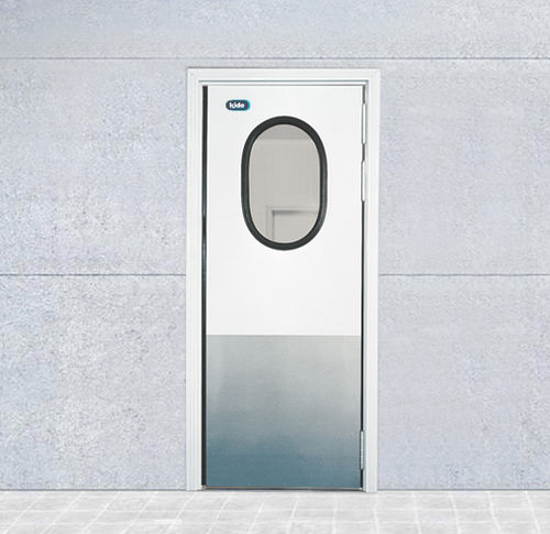 Puerta abatible - V-40 - KIDE S.COOP - de acero inoxidable / industrial / para cámara frigorífica