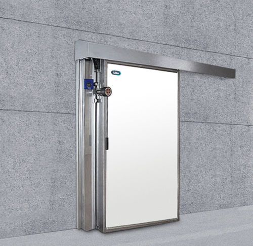 Puerta corredera - MF7 - KIDE S.COOP - de acero inoxidable / para cámara de frío / cortafuegos