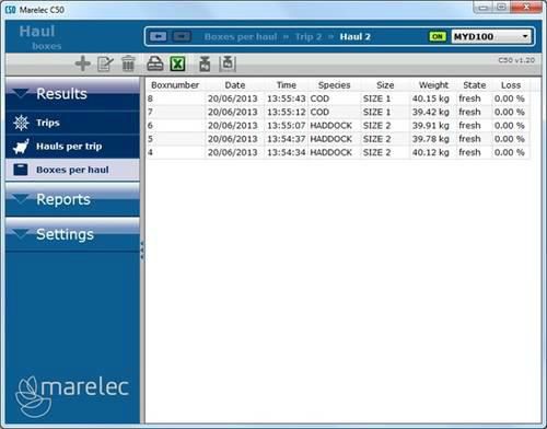 Software de mando - C50 - MARELEC Food Technologies BVBA - marino / Windows