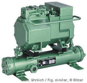 Unidad de condensación semihermética - K series - BITZER - refrigerada por agua / para interior