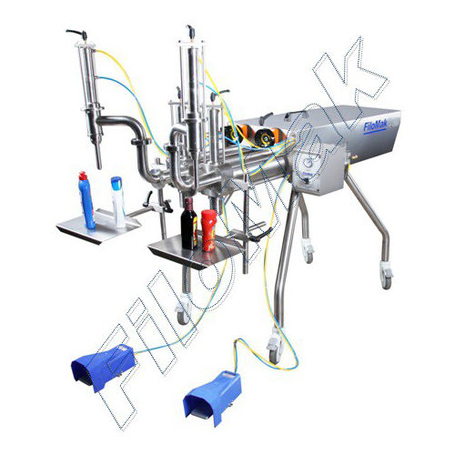 Llenadora semiautomática - DP4 - Filomak Makina San. ve Tic. Ltd. Sti. - de productos alimentarios / para productos fitosanitarios / de bebidas