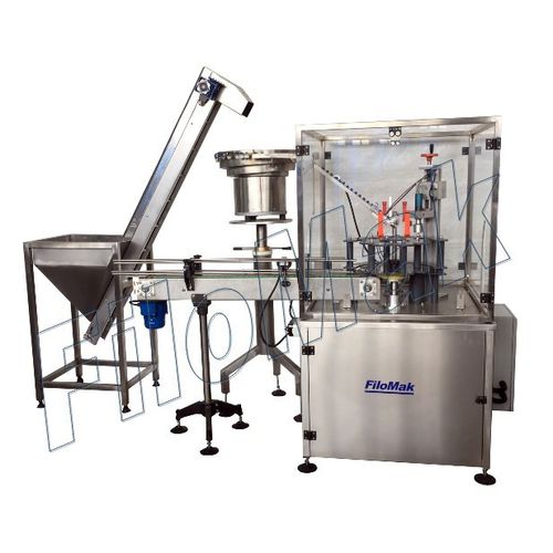 Tapadora-enroscadora rotativa - RKM - Filomak Makina San. ve Tic. Ltd. Sti. - automática / para tapón de rosca de plástico