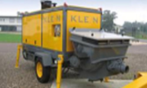 Bomba para hormigón montada en remolque - KTP 110R - Klein GmbH - para obra / eléctrica
