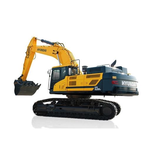 Excavadora de grandes dimensiones - HX520L - HYUNDAI HEAVY INDUSTRIES - con orugas / diésel / para obra de construcción