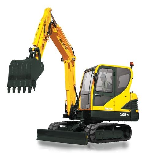 Miniexcavadora - R55-9 - HYUNDAI HEAVY INDUSTRIES - con orugas / diésel / para obra de construcción