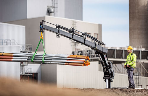 Grúa montada sobre camión - X-HIPRO 1x2 series* - Hiab - de mástil / plegable / para obra