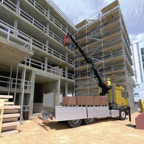 Grúa montada sobre camión - L-HiPro 235 - Hiab - de mástil / para obra / de elevación