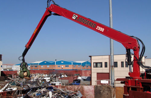 Grúa fija - 2990 SR series - Hiab - de mástil / plegable / para la industria del reciclaje