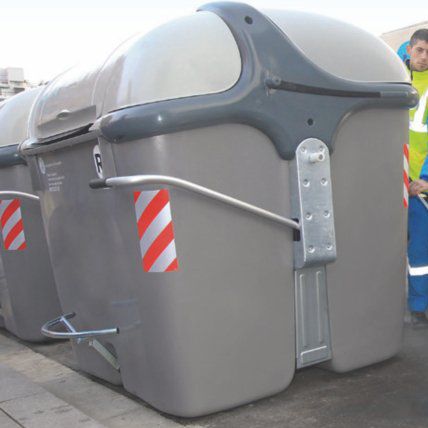 Contenedor de residuos de polietileno - Ros Roca - de metal / de carga lateral