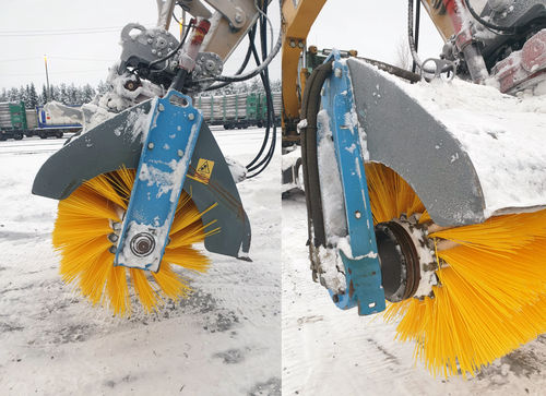 Barredora para excavadora - Ferrovius - Snowek Trombia - The future of road sweepingwww.snowek.fi - con motor hidráulico / de exterior / de polvo