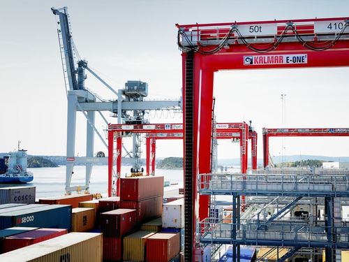 Pórtico automatizado - Kalmar - con neumáticos / para contenedores