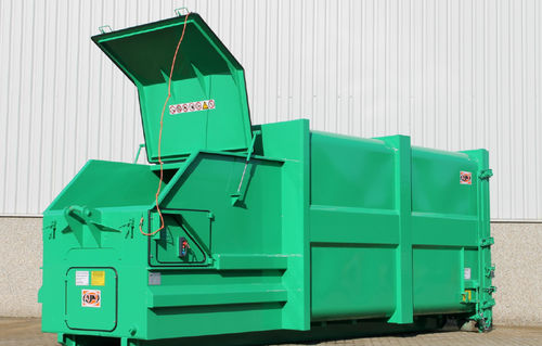 Compactador de basura estacionario - F series - AJK NV - monobloque / horizontal / hidráulico