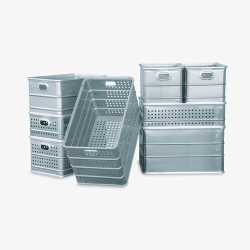 Cajón de aluminio - 205 series - Conf Industries S.r.l. - para lavanderías / apilable / calado