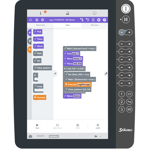 Sistema de programación de robots simplificado - VAL BLOCKS - Stäubli Robotics