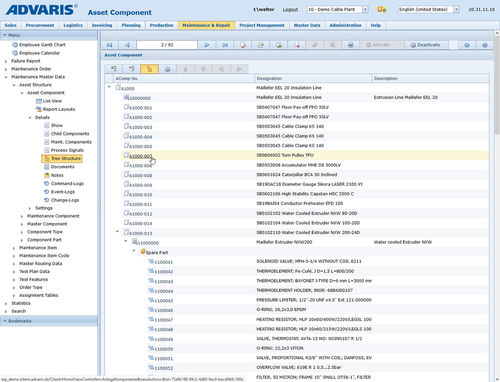 Software de gestión de mantenimiento - MRO - ADVARIS Informationssysteme GmbH - de gestión de activos / de gestión de recursos / de análisis