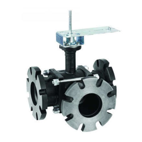 Válvula de bola - VBF3 series  - Honeywell Environmental & Combustion Controls EMEA - con actuador eléctrico / de control / de mezcla