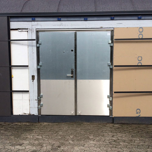 Puerta con bisagra - Door System A/S - de acero inoxidable / de acero galvanizado / para aplicaciones higiénicas