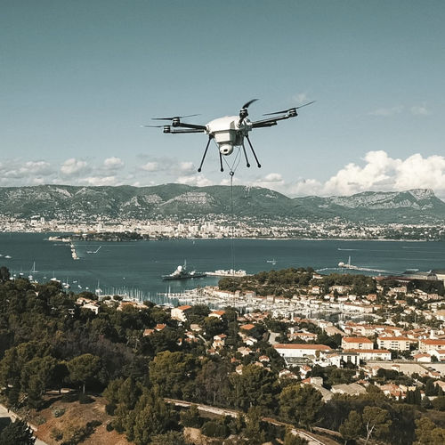 Dron hexarrotor - Orion 2 - Elistair - para aplicaciones de seguridad exterior / de inspección / de observación